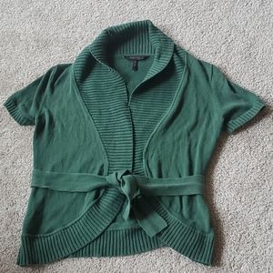 Green short sleeved BCBG cardigan
